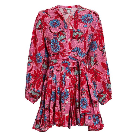🆕RHODE Emma Floral Print Poplin Mini Dress Size Medium - Picture 5 of 13
